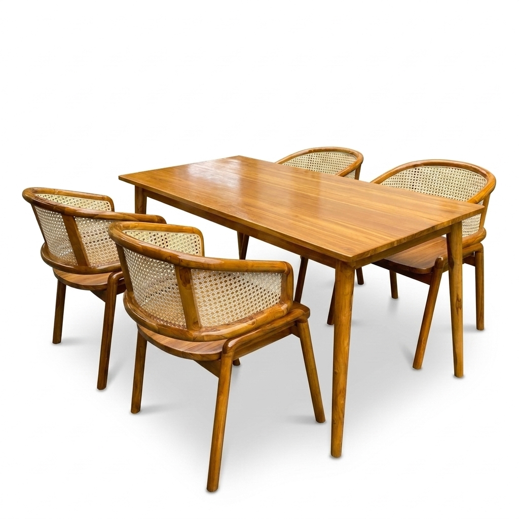 Set Kursi Makan Rotan Cleopatra